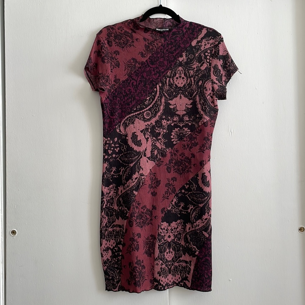 Urban Outfitters Mock Neck Patchwork Dress